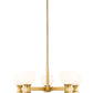 Z-Lite Artemis 25" 10-Light Modern Gold Steel and Matte Opal Glass Chandelier