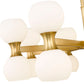Z-Lite Artemis 32" 16-Light Modern Gold Steel and Matte Opal Glass Chandelier