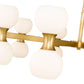 Z-Lite Artemis 42" 20-Light Modern Gold Steel and Matte Opal Glass Chandelier