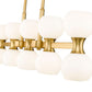 Z-Lite Artemis 5" 10-Light Modern Gold Steel and Matte Opal Glass Linear Chandelier