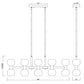 Z-Lite Artemis 5" 10-Light Modern Gold Steel and Matte Opal Glass Linear Chandelier