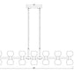 Z-Lite Artemis 5" 14-Light Modern Gold Steel and Matte Opal Glass Linear Chandelier