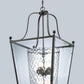 Z-Lite Ashbury 21" 8-Light Chrome Pendant Light With Clear Beveled and Clear Hammered Glass Shade