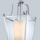 Z-Lite Ashbury 21" 8-Light Chrome Pendant Light With Clear Beveled and Matte Opal Glass Shade