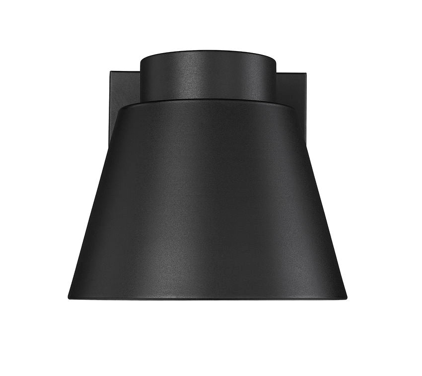 Z-Lite Asher 12" 1-Light LED Black Outdoor Wall Sconce With Sandblast Aluminum Shade