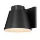 Z-Lite Asher 12" 1-Light LED Black Outdoor Wall Sconce With Sandblast Aluminum Shade