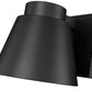 Z-Lite Asher 12" 1-Light LED Black Outdoor Wall Sconce With Sandblast Aluminum Shade