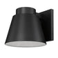 Z-Lite Asher 12" 1-Light LED Black Outdoor Wall Sconce With Sandblast Aluminum Shade