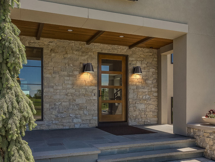 Z-Lite Asher 12" 1-Light LED Oil Rubbed Bronze Outdoor Wall Sconce With Sandblast Aluminum Shade