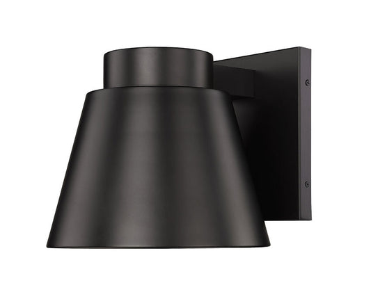 Z-Lite Asher 12" 1-Light LED Oil Rubbed Bronze Outdoor Wall Sconce With Sandblast Aluminum Shade