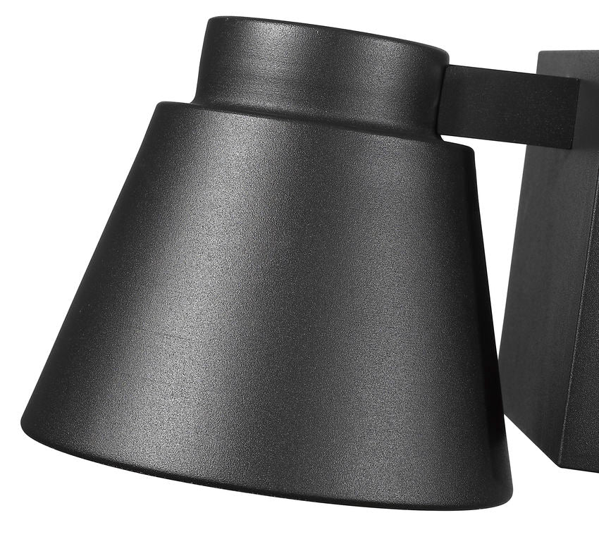 Z-Lite Asher 6" 1-Light LED Black Outdoor Wall Sconce With Sandblast Aluminum Shade