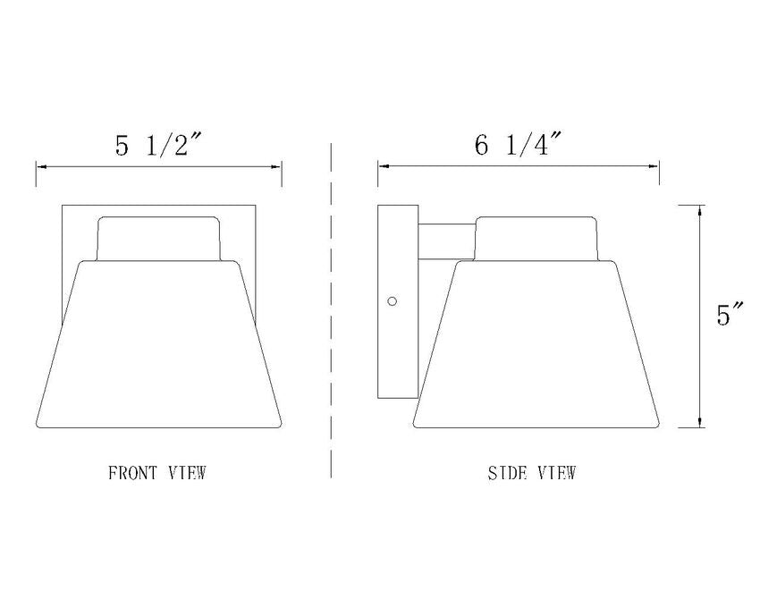 Z-Lite Asher 6" 1-Light LED Black Outdoor Wall Sconce With Sandblast Aluminum Shade