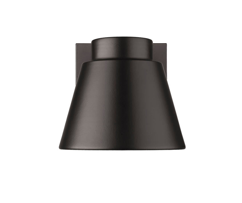 Z-Lite Asher 6" 1-Light LED Oil Rubbed Bronze Outdoor Wall Sconce With Sandblast Aluminum Shade