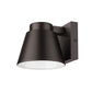 Z-Lite Asher 6" 1-Light LED Oil Rubbed Bronze Outdoor Wall Sconce With Sandblast Aluminum Shade