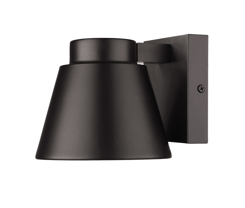 Z-Lite Asher 6" 1-Light LED Oil Rubbed Bronze Outdoor Wall Sconce With Sandblast Aluminum Shade