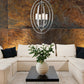 Z-Lite Ashling 19" 4-Light Brushed Nickel Pendant Light With Matte Opal Glass Shade