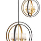 Z-Lite Ashling 24" 6-Light Bronze Gold Pendant Light With Matte Opal Glass Shade