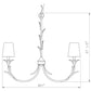 Z-Lite Aslin 31" 6-Light Gold Leaf Steel Frame White Fabric Shade Chandelier