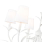 Z-Lite Aslin 31" 6-Light Textured White Steel Frame White Fabric Shade Chandelier