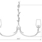 Z-Lite Aslin 42" 8-Light Gold Leaf Steel Frame White Fabric Shade Chandelier