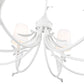 Z-Lite Aslin 42" 8-Light Textured White Steel Frame White Fabric Shade Chandelier