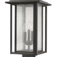 Z-Lite Aspen 11" W x 24" H 3-Light Oil Rubbed Bronze Outdoor Pier Mounted Fixture and Square Pier Mount Hardware With Clear Seedy Glass Shade