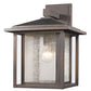 Z-Lite Aspen 12" 1-Light Oil Rubbed Bronze Outdoor Wall Sconce With Clear Seedy Glass Shade