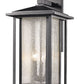 Z-Lite Aspen 12" 3-Light Black Outdoor Wall Sconce With Clear Seedy Glass Shade