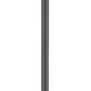 Z-Lite Aspen 3-Light Candelabra Bulb Base Black Aluminum Frame Clear Seedy Glass Outdoor Post Mounted Fixture
