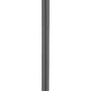 Z-Lite Aspen 3-Light Candelabra Bulb Base Black Aluminum Frame Clear Seedy Glass Outdoor Post Mounted Fixture