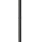 Z-Lite Aura 8" W x 120" H 1-Light Black Aluminum Outdoor Post Mounted Fixture With Clear Ribbed Glass Shade