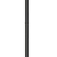 Z-Lite Aura 8" W x 120" H 1-Light Black Aluminum Outdoor Post Mounted Fixture With Clear Ribbed Glass Shade
