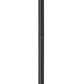 Z-Lite Aura 8" W x 120" H 1-Light Black Aluminum Outdoor Post Mounted Fixture With Clear Ribbed Glass Shade
