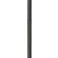Z-Lite Aura 8" W x 144" H 1-Light Black Aluminum Outdoor Post Mounted Fixture With Clear Ribbed Glass Shade