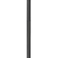 Z-Lite Aura 8" W x 144" H 1-Light Black Aluminum Outdoor Post Mounted Fixture With Clear Ribbed Glass Shade