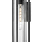 Z-Lite Aura 8" W x 22" H 1-Light Black Aluminum Outdoor Wall Light With Clear Ribbed Glass Shade