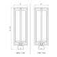 Z-Lite Aura 8" W x 25" H 1-Light Black Aluminum Outdoor Post Mount Fixture With Clear Ribbed Glass Shade