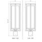 Z-Lite Aura 8" W x 26" H 1-Light Black Aluminum Outdoor Post Mount Fixture With Clear Ribbed Glass Shade