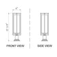 Z-Lite Aura 8" W x 28" H 1-Light Black Aluminum Outdoor Pier Mounted Fixture With Clear Ribbed Glass Shade