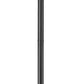 Z-Lite Aura 9" W x 100" H 1-Light Black Aluminum Outdoor Post Mounted Fixture With Clear Ribbed Glass Shade
