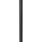 Z-Lite Aura 9" W x 100" H 1-Light Black Aluminum Outdoor Post Mounted Fixture With Clear Ribbed Glass Shade