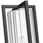 Z-Lite Aura 9" W x 100" H 1-Light Black Aluminum Outdoor Post Mounted Fixture With Clear Ribbed Glass Shade