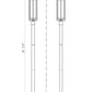 Z-Lite Aura 9" W x 100" H 1-Light Black Aluminum Outdoor Post Mounted Fixture With Clear Ribbed Glass Shade