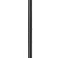 Z-Lite Aura 9" W x 100" H 1-Light Black Aluminum Outdoor Post Mounted Fixture With Clear Ribbed Glass Shade
