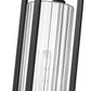 Z-Lite Aura 9" W x 119" H 1-Light Black Aluminum Outdoor Post Mounted Fixture With Clear Ribbed Glass Shade