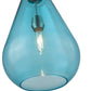 Z-Lite Ayra 12" 1-Light Brushed Nickel Pendant Light With Blue Glass Shade