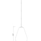 Z-Lite Ayra 12" 1-Light Brushed Nickel Pendant Light With Blue Glass Shade