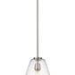Z-Lite Ayra 12" 1-Light Brushed Nickel Pendant Light With Clear Glass Shade