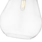 Z-Lite Ayra 12" 1-Light Brushed Nickel Pendant Light With Clear Glass Shade
