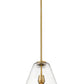Z-Lite Ayra 12" 1-Light Olde Brass Pendant Light With Clear Glass Shade